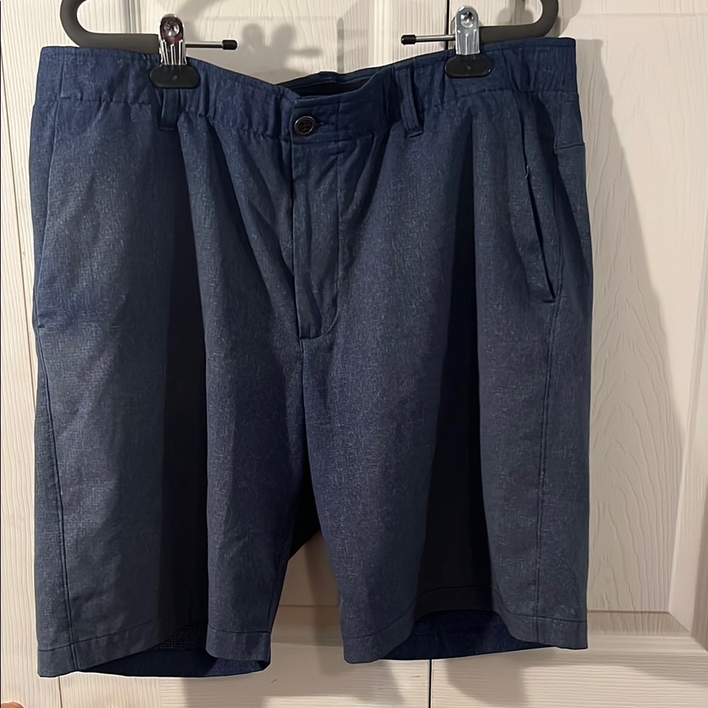 Under Armour Blue Flat Front Adjustable Shorts